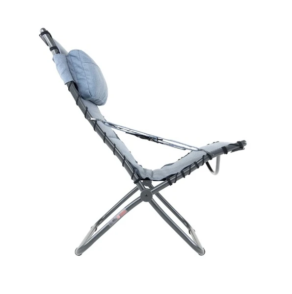 Crespo Tex Comfort AP-262 Loungestoel - Blauw 4 Crespo Tex Comfort AP-262 Loungestoel - Blauw - Afbeelding 4