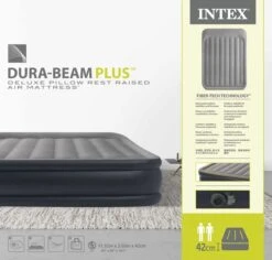 Intex Deluxe Pillow Rest Raised Luchtbed - Queensize - Ingebouwde Elektrische Pomp -Bo-Camp Verkoop 1812 1900 64136nd pkg 2023 300