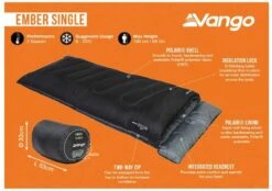 Vango Ember Slaapzak - Zwart -Bo-Camp Verkoop 1900 1783 ember single 2 1
