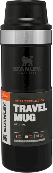 Stanley The Trigger-Action Travel Thermosfles - 470 Ml - Mat Zwart 5 Stanley The Trigger-Action Travel Thermosfles - 470 Ml - Mat Zwart - Afbeelding 5