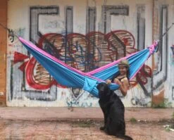 Ticket To The Moon Hangmat 2 Persoons Original Double - Pink/Aqua 9 Ticket To The Moon Hangmat 2 Persoons Original Double - Pink/Aqua -Bo-Camp Verkoop 900 1114 img 2447