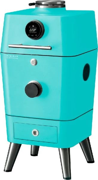 Everdure 4K Houtskool Barbecue Met Beschermhoes - Blauw 2 Everdure 4K Houtskool Barbecue Met Beschermhoes - Blauw - Afbeelding 2