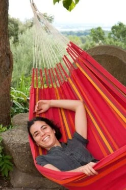 La Siesta Currambera 2 Persoons Hangmat - Cherry -Bo-Camp Verkoop 900 598 cuh16 2 currambera cherry cotton double classic hammock image 05