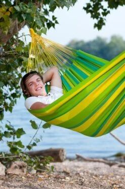 La Siesta Sonrisa 1 Persoons Hangmat - Lime -Bo-Camp Verkoop 900 598 snh14 4 sonrisa lime weather resistant single classic hammock image 05 1