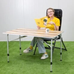 Dometic Zero Light Oak Large Campingtafel - 120 X 70 Cm -Bo-Camp Verkoop zerolightoaklarge 4